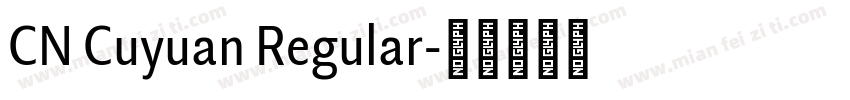 CN Cuyuan Regular字体转换